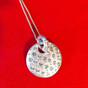 Ladies Dyrberg/Kern Silver Necklace - c/w Pendant